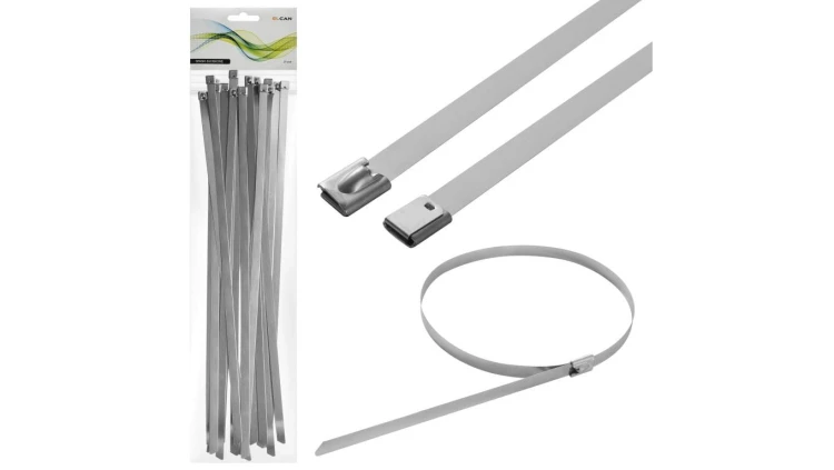 Opaska stal nierdzewna z zapięciem kulowym 4,6x200mm 20szt Elcan