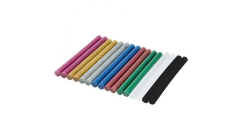 Wkłady klejowe brokat 8*100 mm 12 szt. mix kolorów