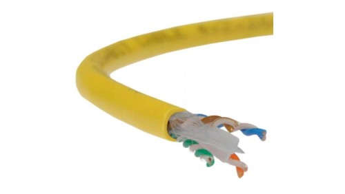 Kabel UTP kat.6 U/UTP 4x2x0,57 B2ca żółty LSOH Alantec /500m/