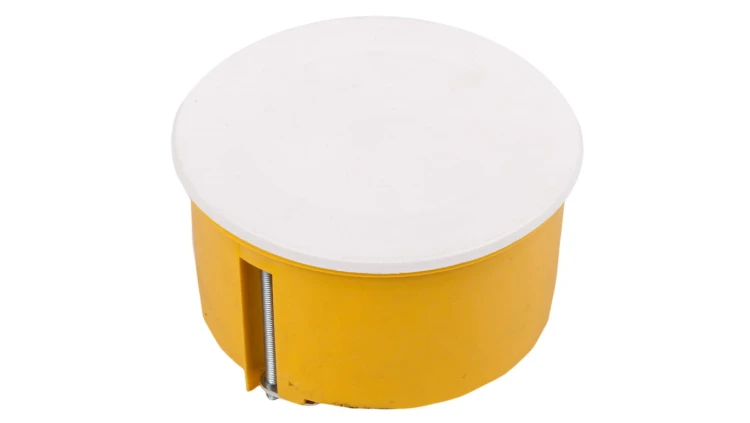 Puszka podtynkowa 70mm regips żółta z pokrywą PO-70F 0204-0N /40szt/