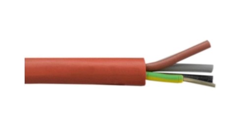 Kabel silikonowy SIHF 180C 300/500V 4x1,5 ciepłoodporny LSOH ceglasty linka BSG 100m