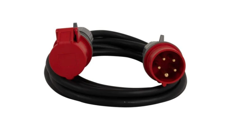 Przedłużacz siłowy 1-gniazdowy OW 5x2,5 - 10m z wtyczką 16A 5p i gniazdem 16A 5p