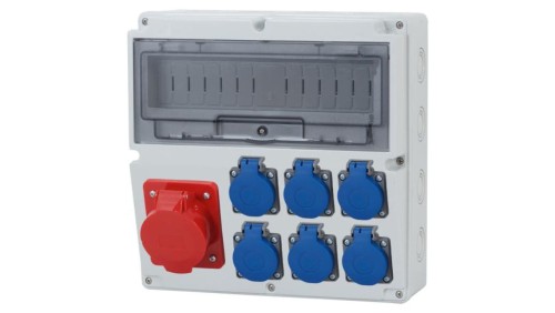 Rozdzielnica LAGO 14M - gniazda 16A 5p, 6x230V /14 modułów/