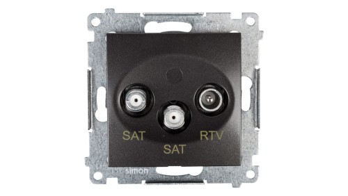 Simon 54 Gniazdo antenowe SAT/SAT/RTV końcowe antracyt DASK2.01/48