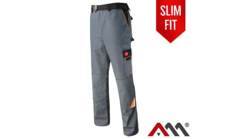 Spodnie robocze ochronne do pasa PROFESSIONAL GREY szare Rozmiar 50