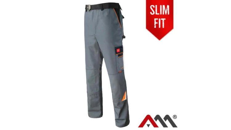 Spodnie robocze ochronne do pasa PROFESSIONAL GREY szare Rozmiar 50